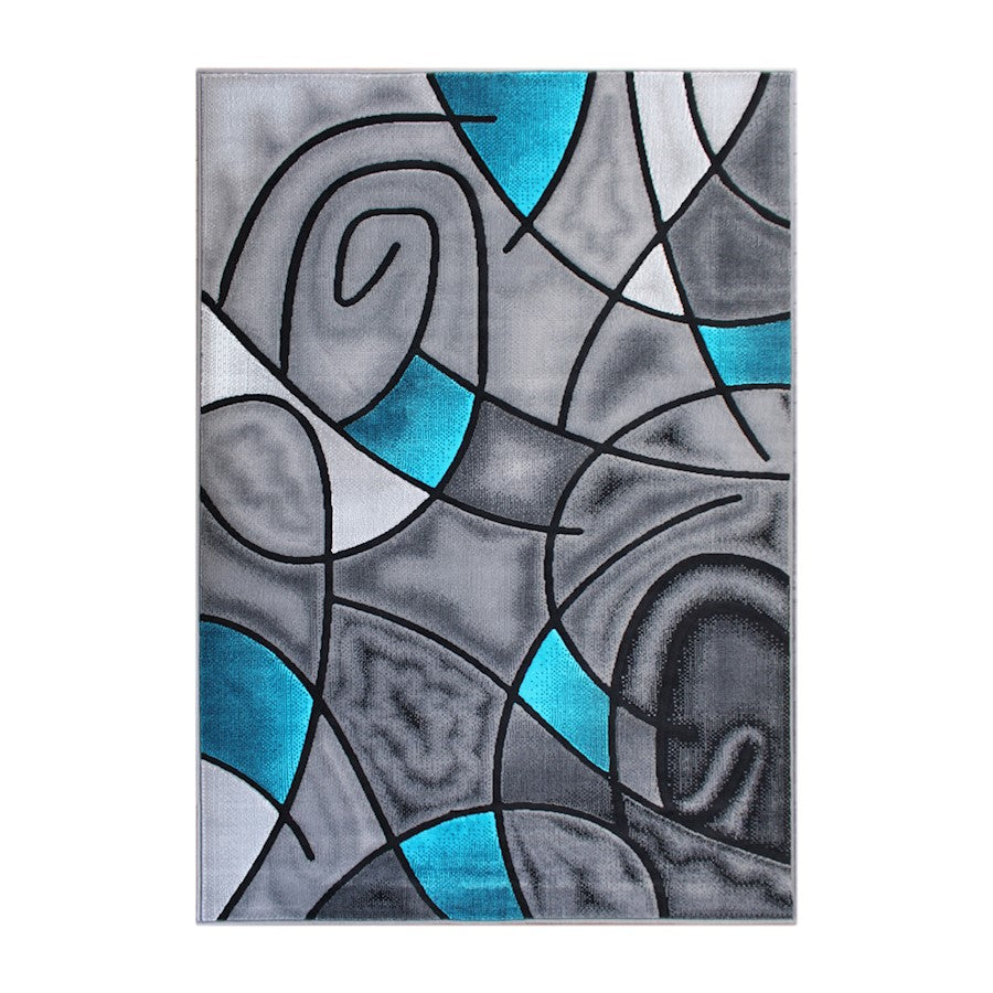 Flash Furniture Jubilee 5X7 Abstract Rug, Turquoise
