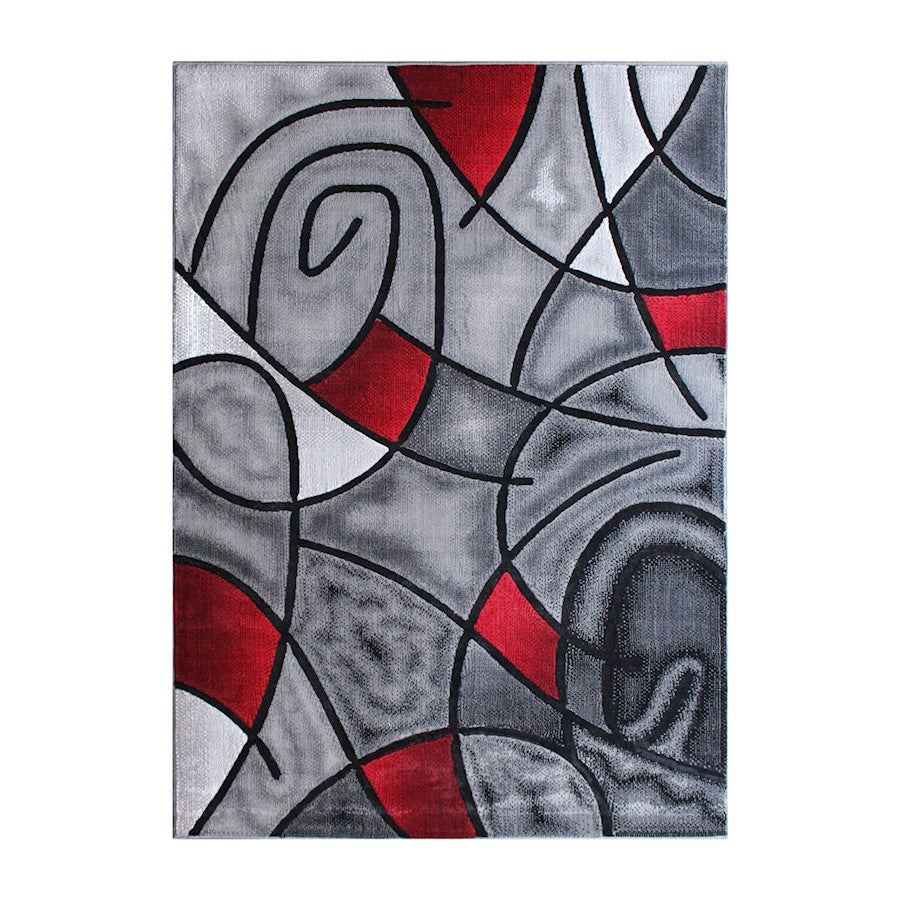Flash Furniture Jubilee 6X9 Abstract Area Rug, Red