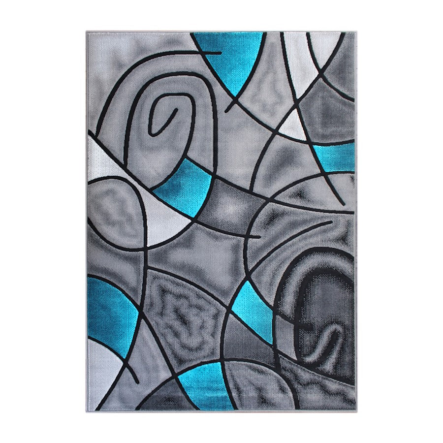 Flash Furniture Jubilee 6X9 Abstract Rug, Turquoise