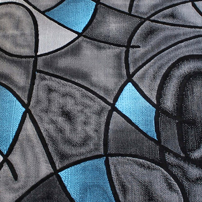 Flash Furniture Jubilee 8X10 Abstract Area Rug, Blue