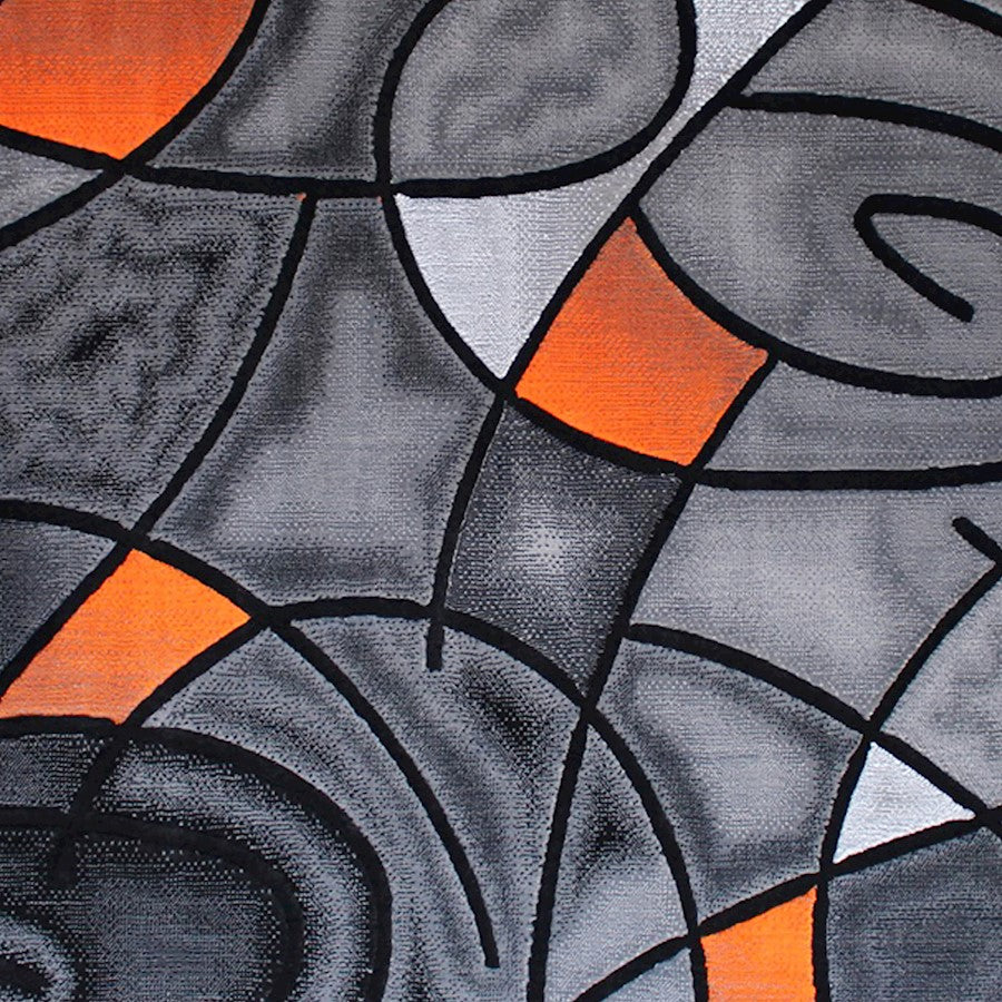 Flash Furniture Jubilee 8X10 Abstract Area Rug, Orange