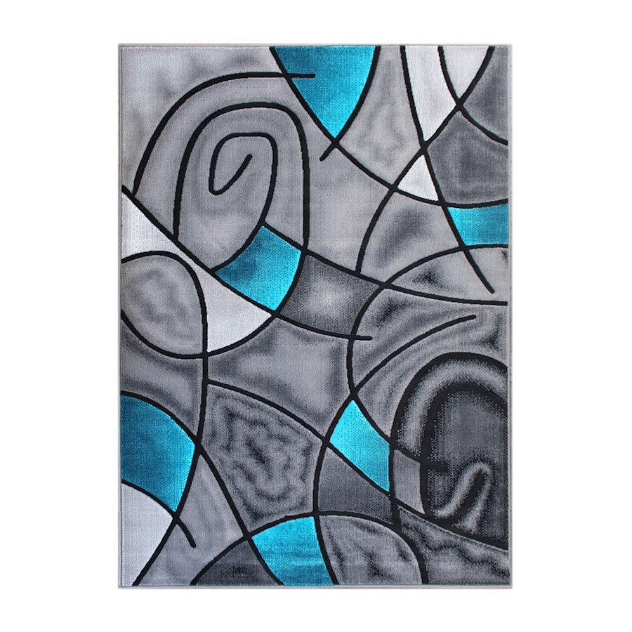 Flash Furniture Jubilee 8X10 Abstract Rug, Turquoise