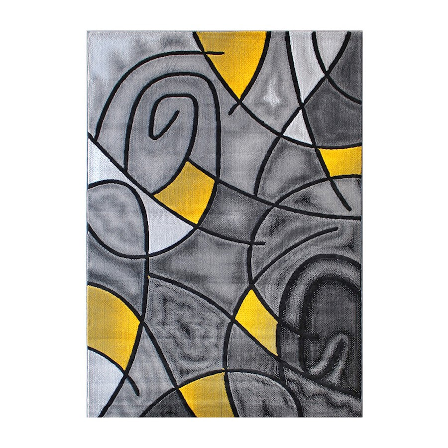 Flash Furniture Jubilee 8X10 Abstract Rug, Yellow