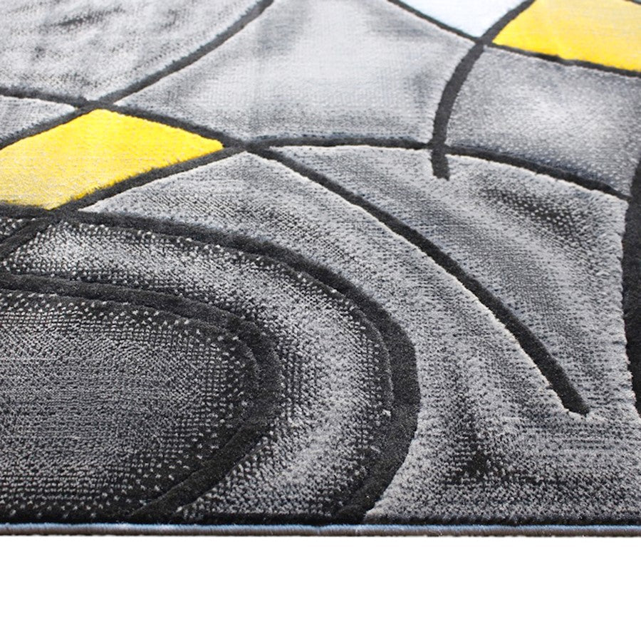 Flash Furniture Jubilee 8X10 Abstract Rug, Yellow