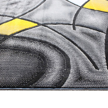 Flash Furniture Jubilee 8X10 Abstract Rug, Yellow