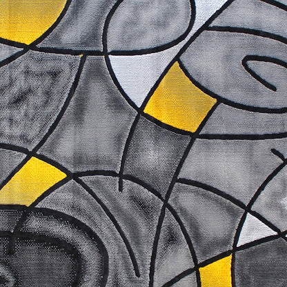 Flash Furniture Jubilee 8X10 Abstract Rug, Yellow