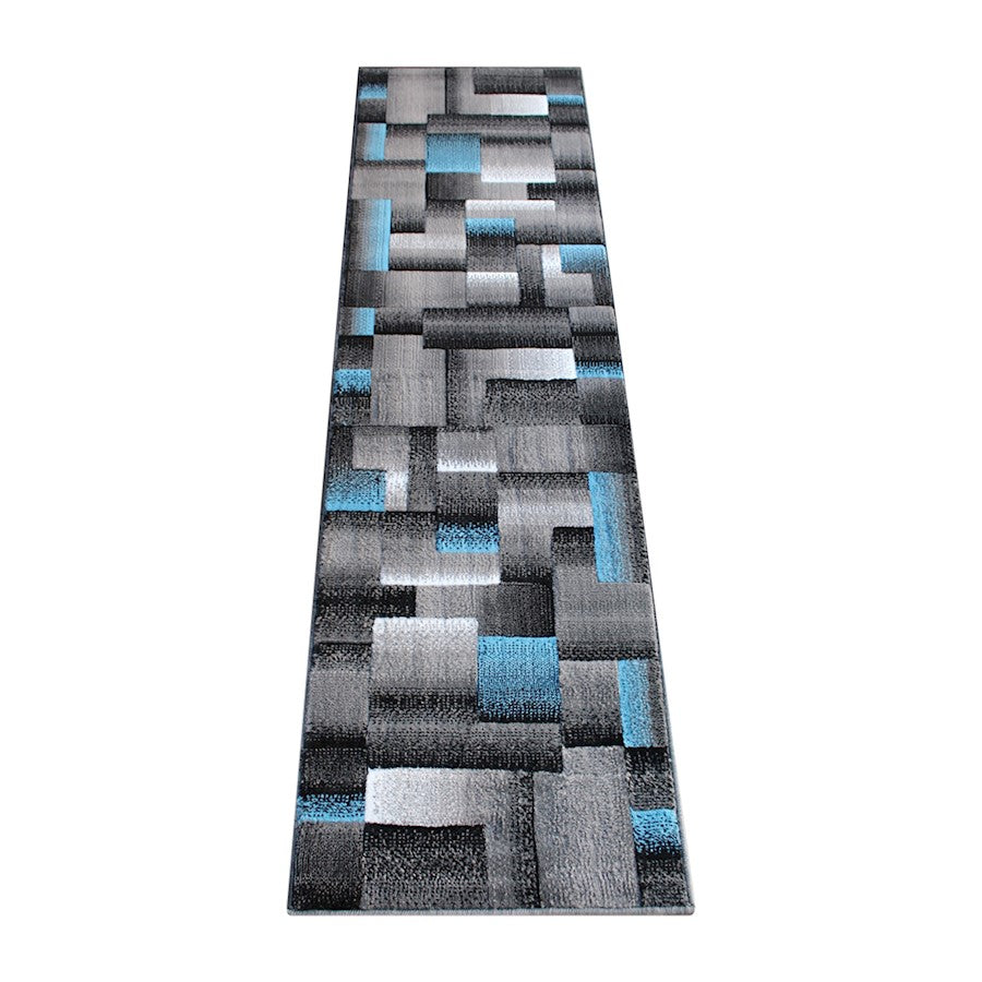 Flash Furniture Elio 2X7 Block Area Rug, Blue