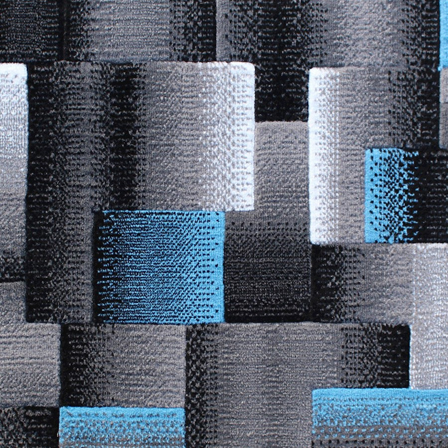 Flash Furniture Elio 2X7 Block Area Rug, Blue