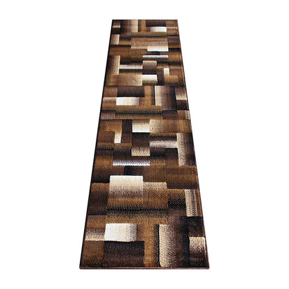 Flash Furniture Elio 2X7 Block Area Rug, Chocolate