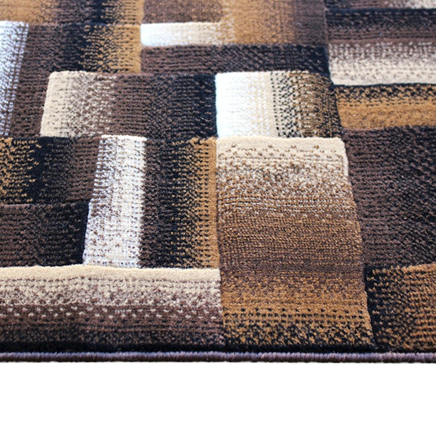Flash Furniture Elio 2X7 Block Area Rug, Chocolate