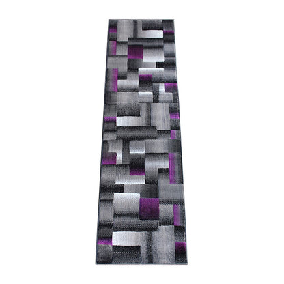 Flash Furniture Elio 2X7 Block Area Rug, Purple