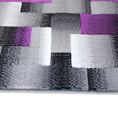 Flash Furniture Elio 2X7 Block Area Rug, Purple
