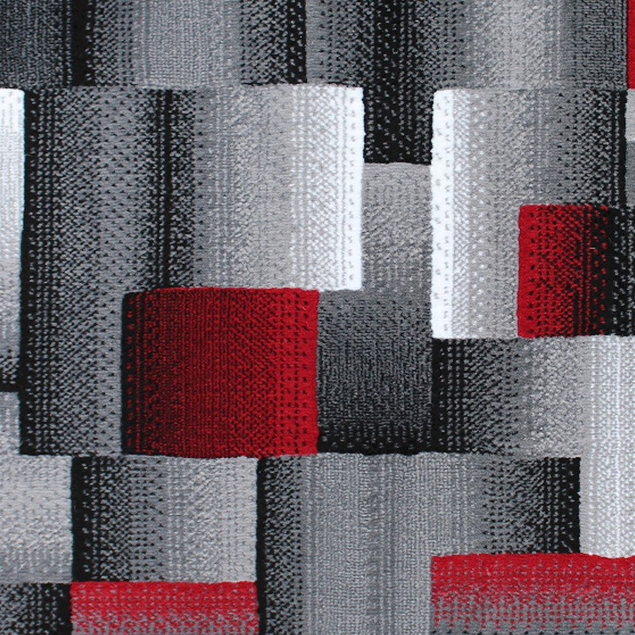 Flash Furniture Elio 2X7 Block Area Rug, Red