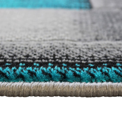 Flash Furniture Elio 2X7 Block Area Rug, Turquoise