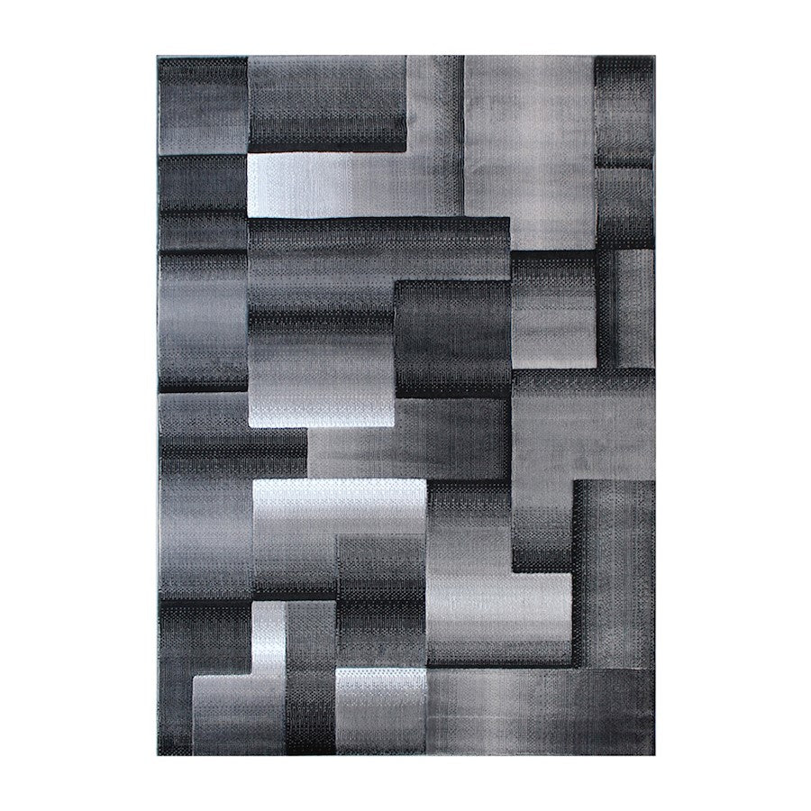 Flash Furniture Elio 8X10 Block Area Rug, Grey