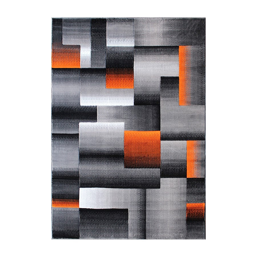 Flash Furniture Elio 8X10 Block Area Rug, Orange