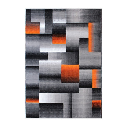 Flash Furniture Elio 8X10 Block Area Rug, Orange