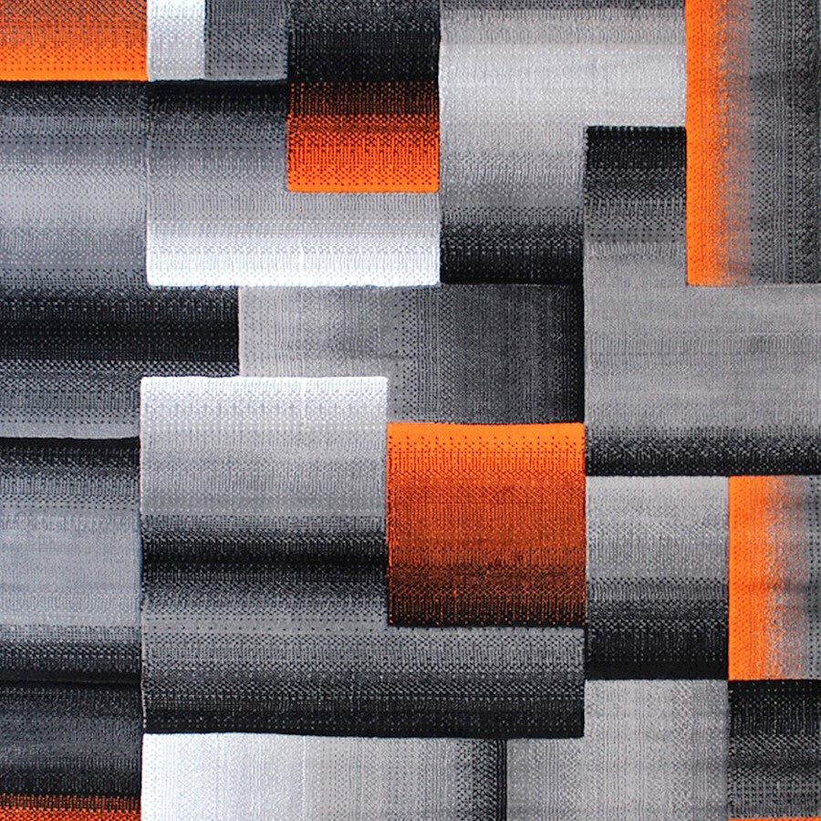 Flash Furniture Elio 8X10 Block Area Rug, Orange