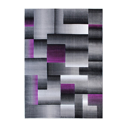 Flash Furniture Elio 8X10 Block Area Rug, Purple