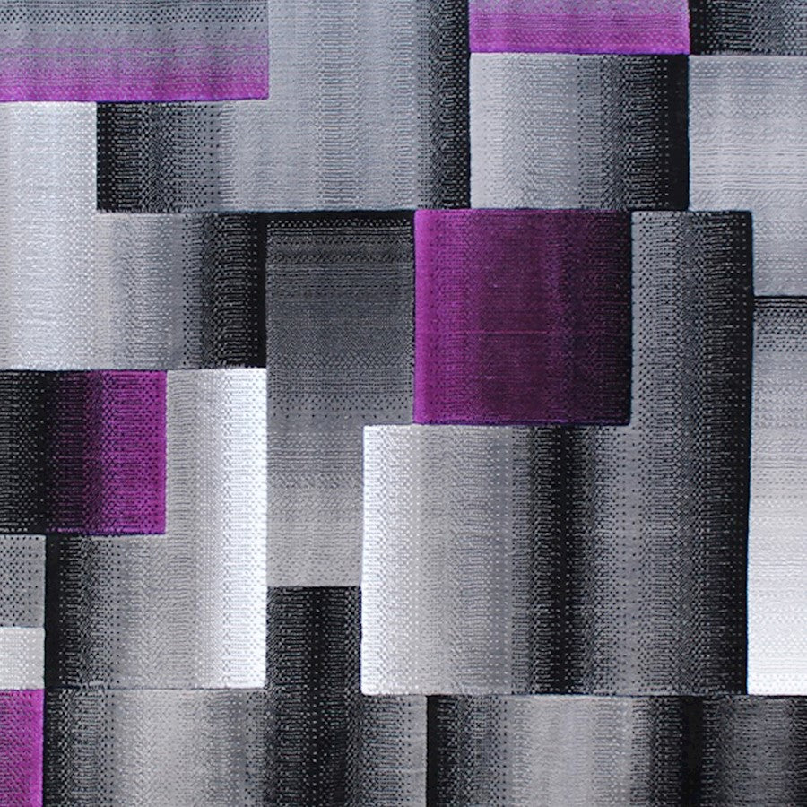 Flash Furniture Elio 8X10 Block Area Rug, Purple