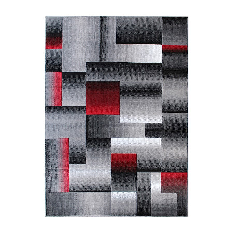 Flash Furniture Elio 8X10 Block Area Rug, Red