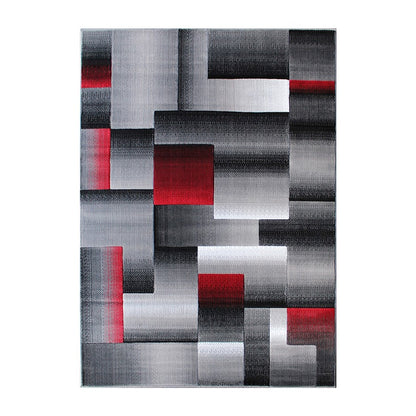 Flash Furniture Elio 8X10 Block Area Rug, Red