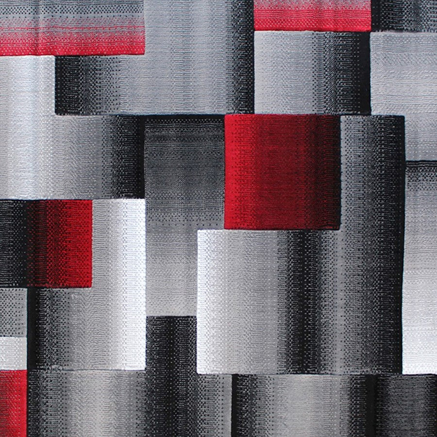 Flash Furniture Elio 8X10 Block Area Rug, Red