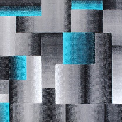 Flash Furniture Elio 8X10 Block Area Rug, Turquoise