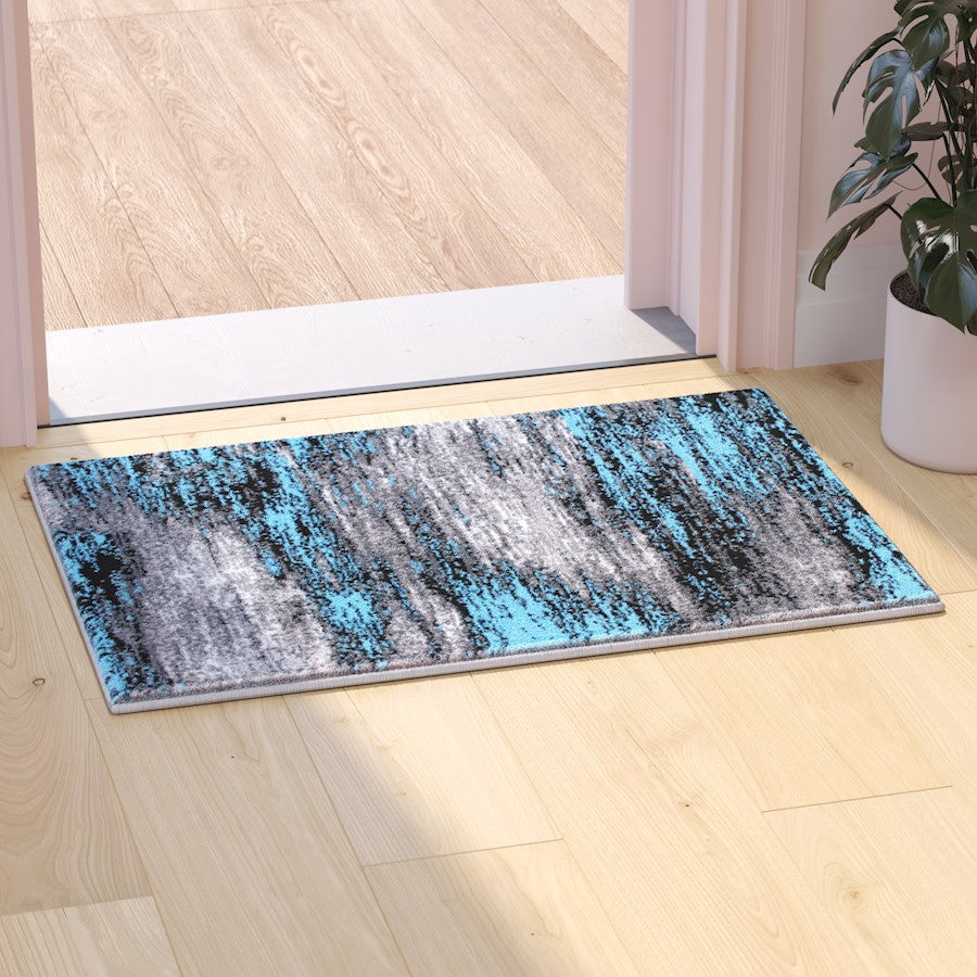 Flash Furniture Rylan 2X3 Abstract Area Rug, Blue