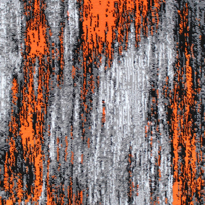 Flash Furniture Rylan 2X3 Abstract Area Rug, Orange