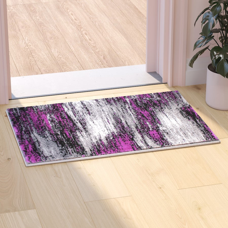 Flash Furniture Rylan 2X3 Abstract Area Rug, Purple