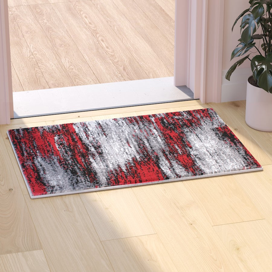 Flash Furniture Rylan 2X3 Abstract Area Rug, Red