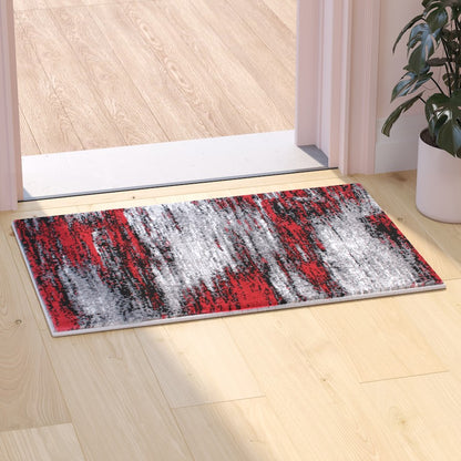 Flash Furniture Rylan 2X3 Abstract Area Rug, Red