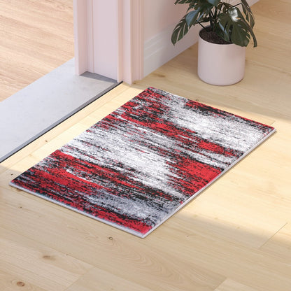 Flash Furniture Rylan 2X3 Abstract Area Rug, Red