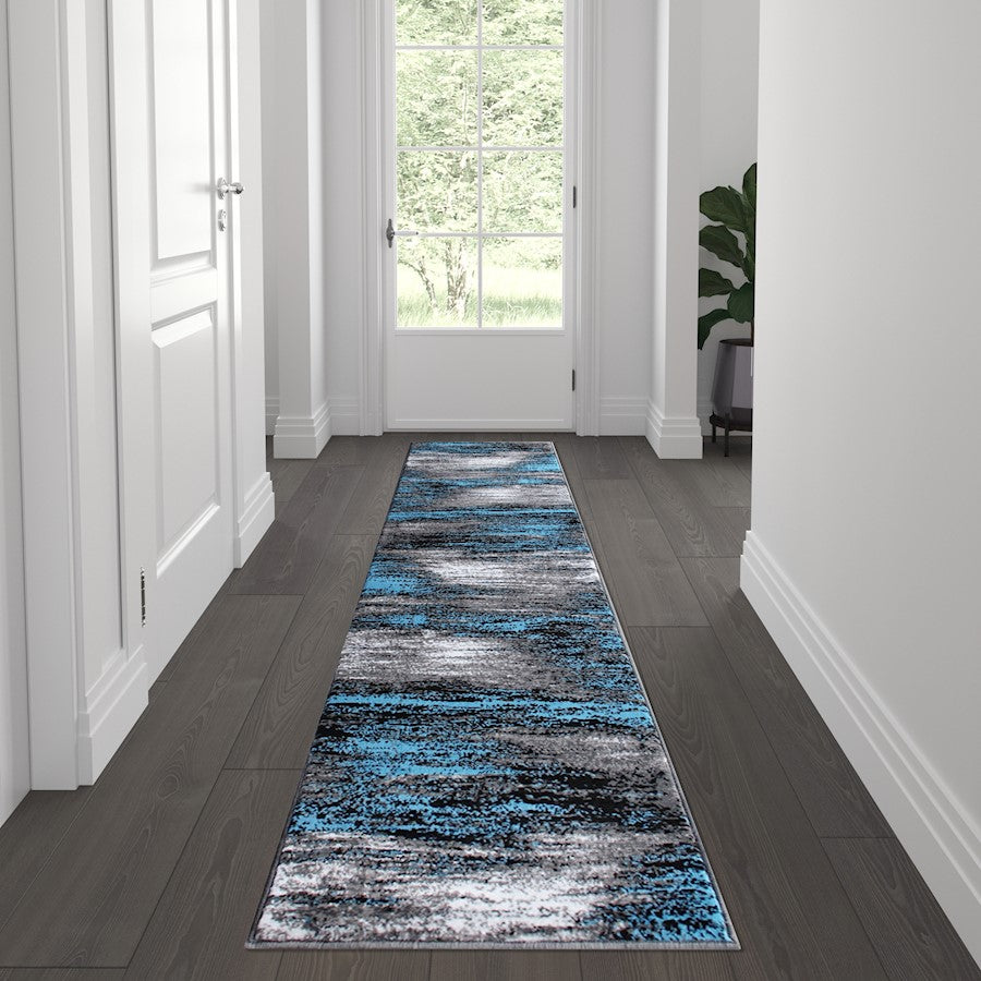Flash Furniture Rylan 2X7 Abstract Area Rug, Blue