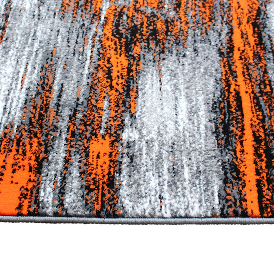 Flash Furniture Rylan 2X7 Abstract Area Rug, Orange