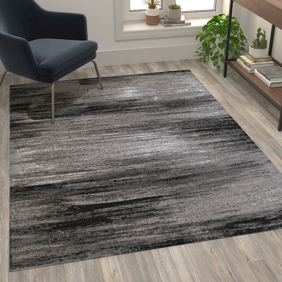 Flash Furniture Rylan 5X7 Abstract Area Rug, Grey