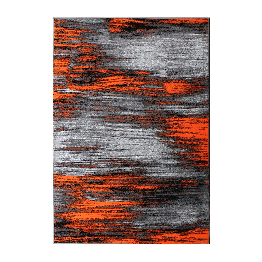 Flash Furniture Rylan 5X7 Abstract Area Rug, Orange