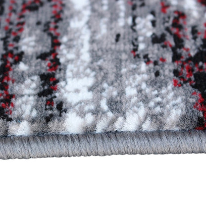 Flash Furniture Rylan 5X7 Abstract Area Rug, Red
