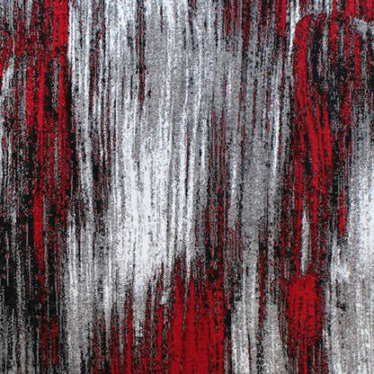 Flash Furniture Rylan 5X7 Abstract Area Rug, Red