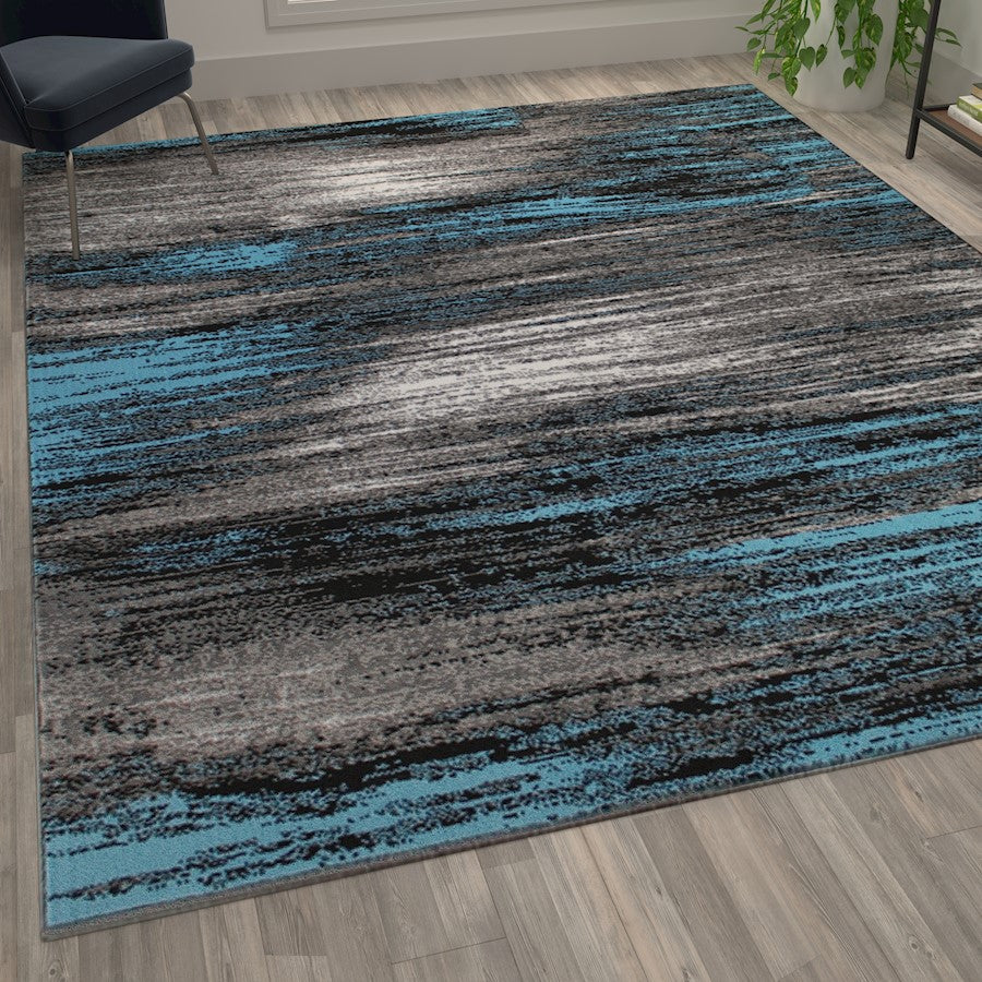 Flash Furniture Rylan 8X10 Abstract Area Rug, Blue