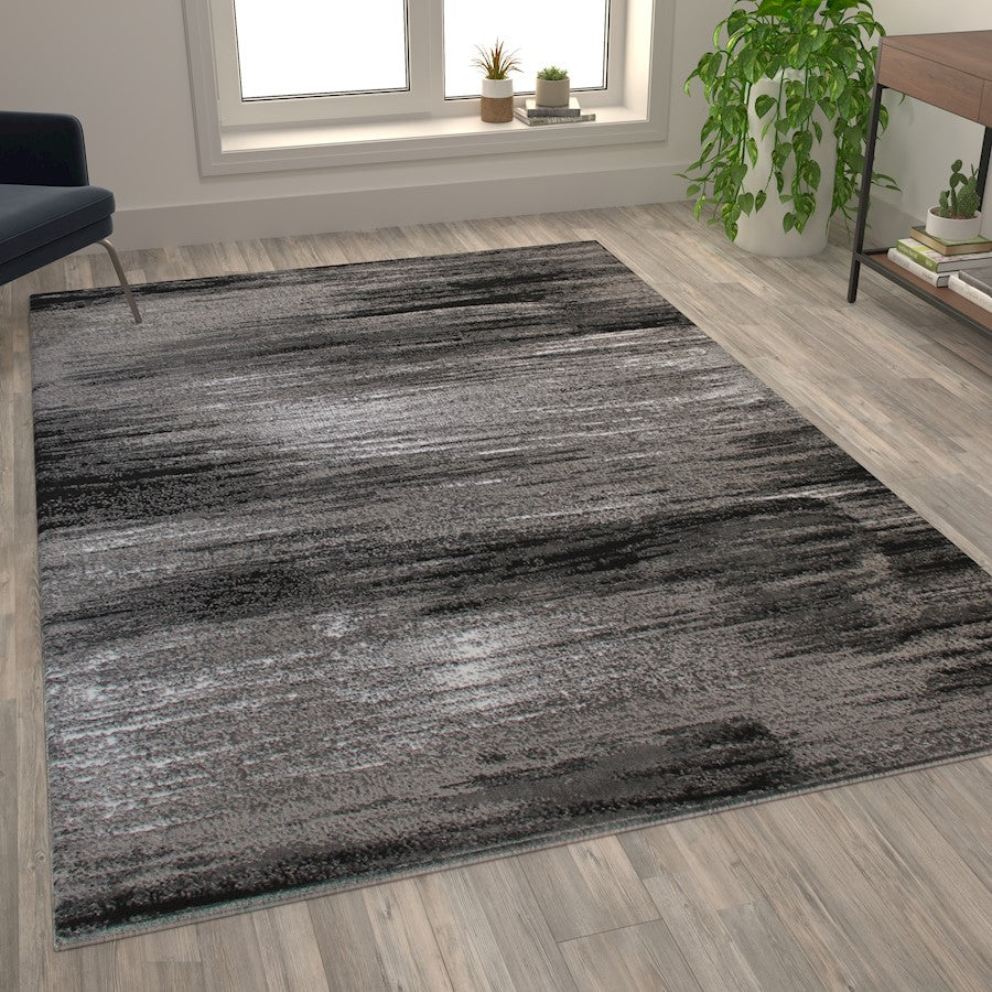 Flash Furniture Rylan 8X10 Abstract Area Rug, Grey