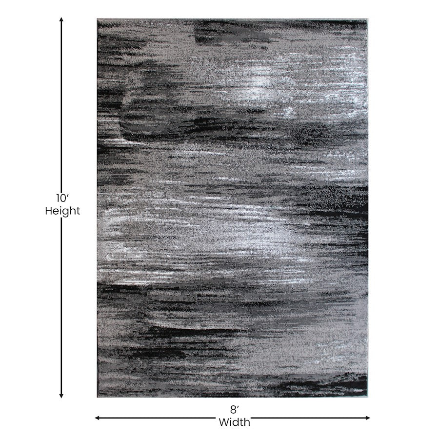 Flash Furniture Rylan 8X10 Abstract Area Rug, Grey