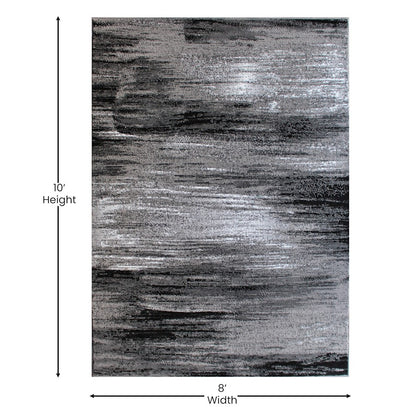 Flash Furniture Rylan 8X10 Abstract Area Rug, Grey