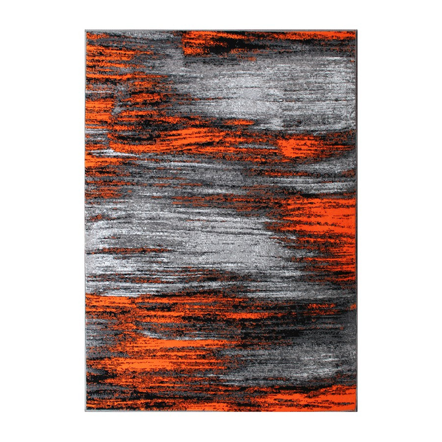 Flash Furniture Rylan 8X10 Abstract Area Rug, Orange
