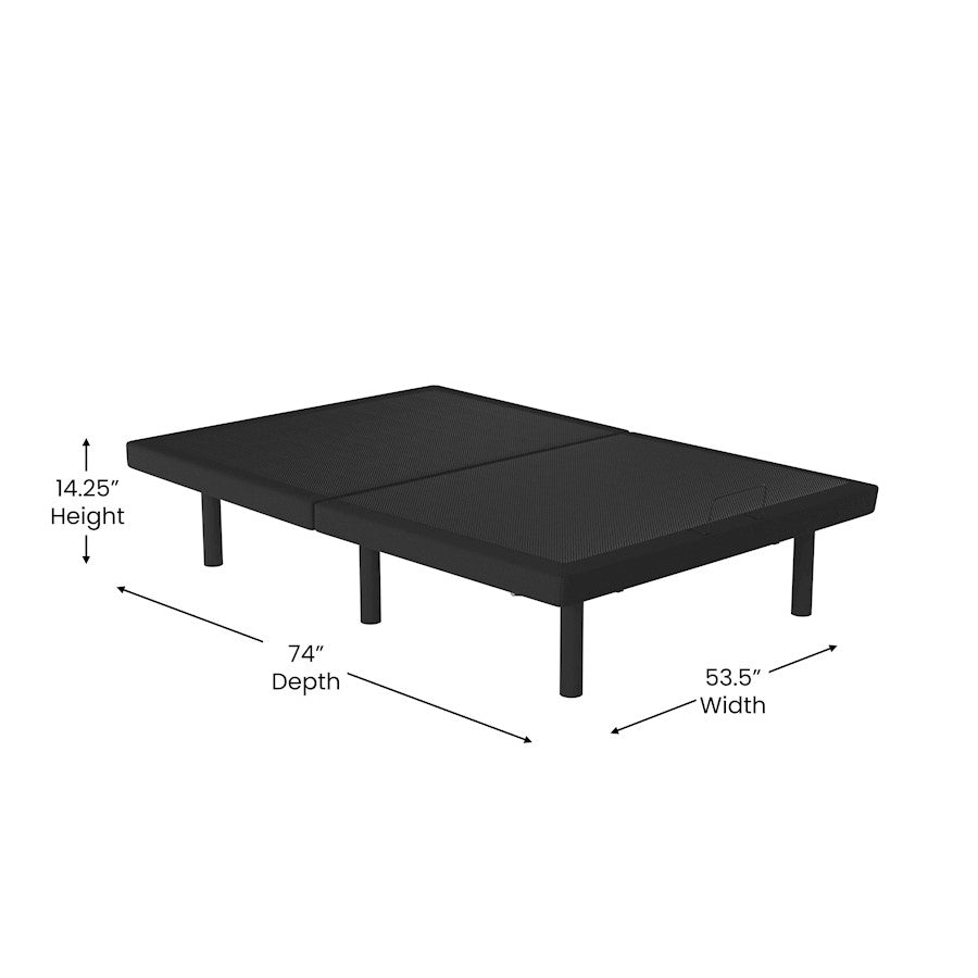Flash Furniture Selene Full Adjustable Bed Base, Black