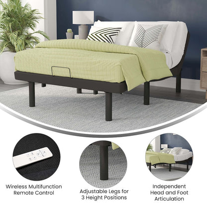 Flash Furniture Selene Twin Xl Adjustable Bed Base, Black