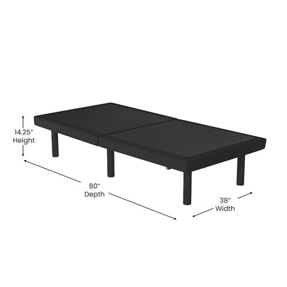 Flash Furniture Selene Twin Xl Adjustable Bed Base, Black