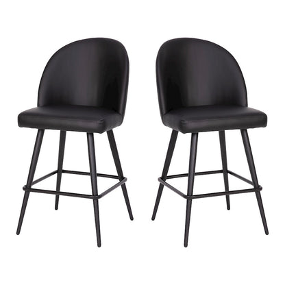 Flash Furniture Lyla 26" Barstool, Pack Of 2, Black
