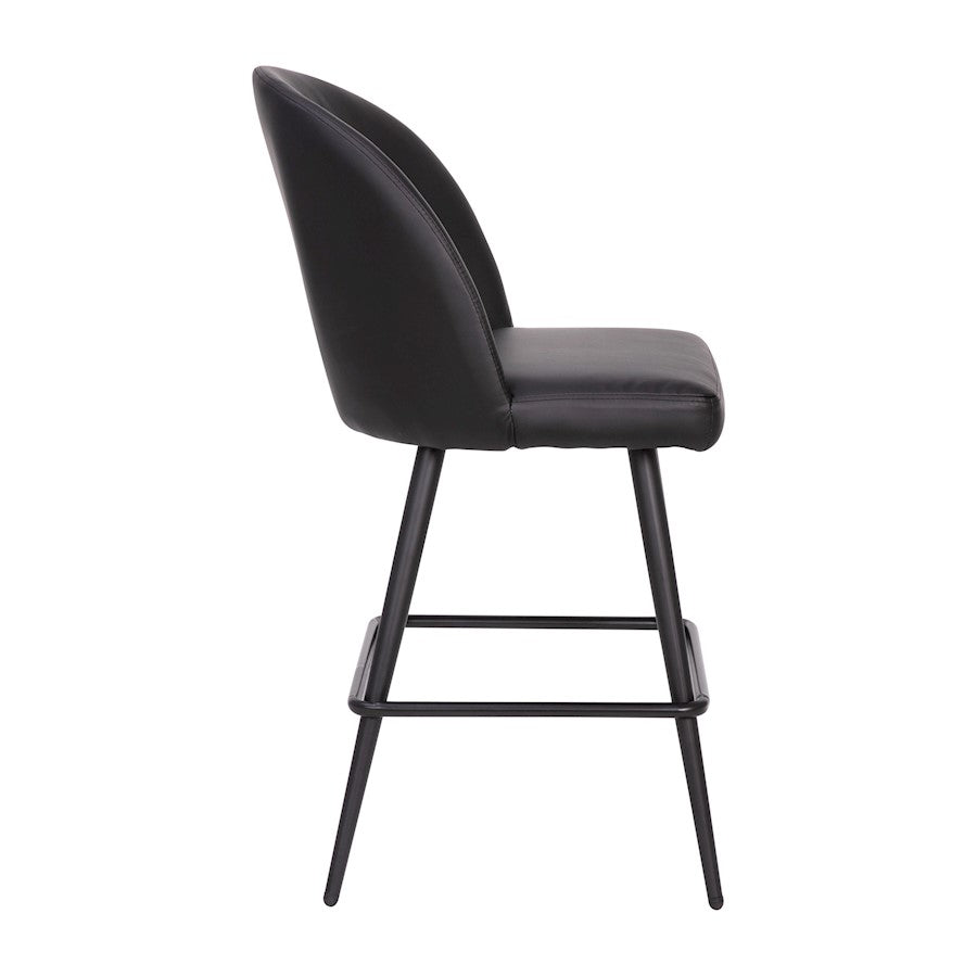 Flash Furniture Lyla 26" Barstool, Pack Of 2, Black